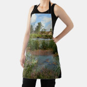 Tablier Grenouille Sur Les Rèseaux Au Bord De La Rivière,  (Insitu)