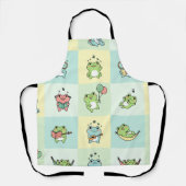 Tablier Grenouilles avec de petits loisirs (Recto)