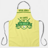 Tablier Grill BBBQ Chef personnalisé Nom Humour de golf (Recto)