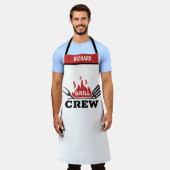 Tablier Grill Crew - Nom personnalisé BBQ personna (Porté)