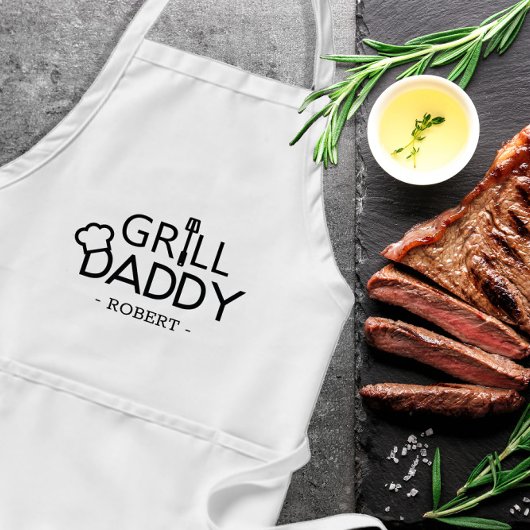 Tablier Grill Daddy Fête des pères personnalisée cadeau