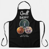 Tablier Grill Daddy Modern Oval 3 Photo Fête du Père (Recto)