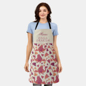 Tablier Grill Dragon Red Dragon Motif (Porté)