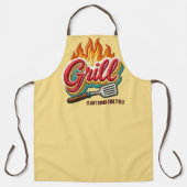 Tablier Grill grill spatule feu flammes cuisine flambant (Recto)
