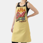 Tablier Grill grill spatule feu flammes cuisine flambant (Insitu)