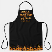 Tablier GRILL MASTER #1 Flammes DAD personnalisées (Recto)