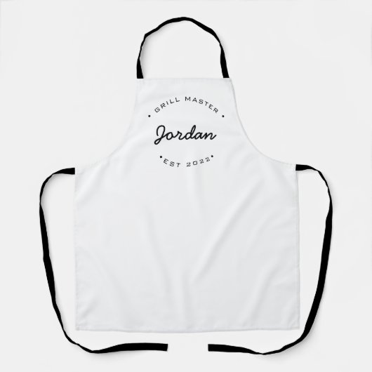 Tablier Grill Master Année établie Nom personnalisé (Recto)