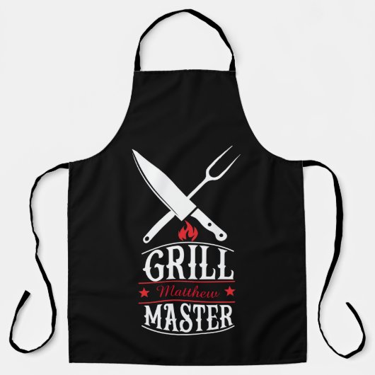 Tablier Grill Master Barbeque BBQ personnalisé (Recto)