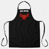 Tablier Grill Master Black Red Bull Head Apron (Recto)