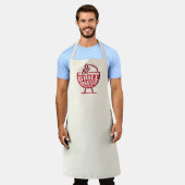 Tablier "Grill Master" Chef Homme Nom personnalisé Cuisine (Porté)