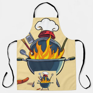 Tablier Grill Master Dad Apron - Drôle BBQ Chef cadeau pou