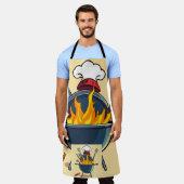 Tablier Grill Master Dad Apron - Drôle BBQ Chef cadeau pou (Porté)