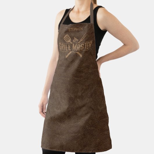 Tablier Grill Master Faux Cuir Apron (Insitu)