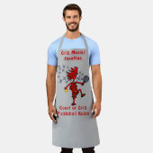 Tablier Grill Master Fun Pickleball All-Over Imprimé tabli (Porté)