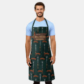 Tablier Grill Master Green Sauss Grill Fourche Nom (Porté)