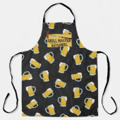 Tablier Grill Master Jaune Aquarelle Noire Bière Steins (Recto)