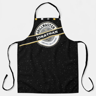 Tablier Grill Master Papa Barbecue Funny Hipster Noir