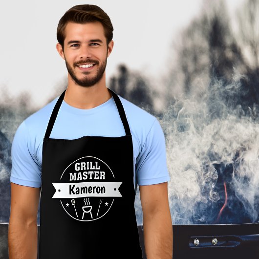 Tablier Grill Master personnalisé (avec votre nom)