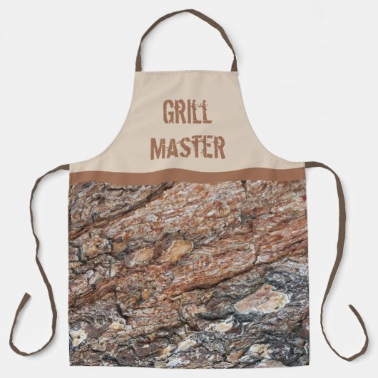 Tablier Grill Master Rustic Tree Bark Motif Photo Nature (Recto)