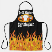 Tablier Grill personnalisé Nom maître BBQ Chefs Apron (Recto)