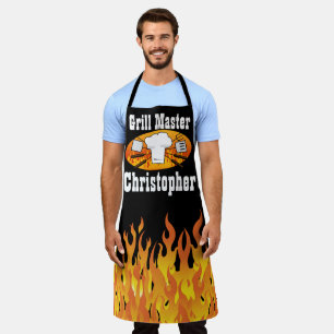 Tablier Grill personnalisé Nom maître BBQ Chefs Apron