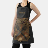Tablier Grill Sergeant Badge Design avec Spatula et Fourch (Insitu)