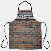 Tablier Grill sergent Brick Wall Signal rouillé Personnali (Recto)
