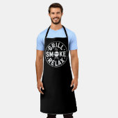 Tablier Grill Smoke Relax BBQ Quote (Porté)