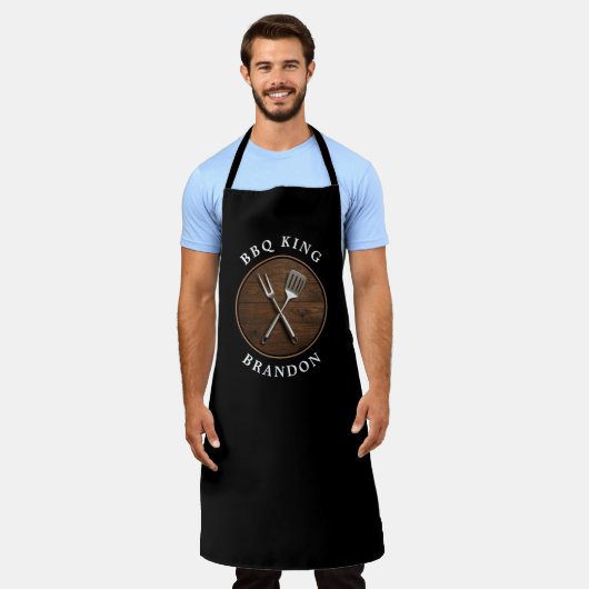 Tablier Grillage simple BBQ King pour papa (Porté)