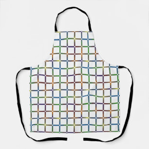 Tablier Grille arc-en-ciel colorée avec espace négatif