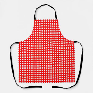 Tablier Grille de maillage carré rouge