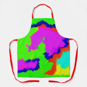 Tablier Grille d'encre couleur Abstraite peinture rouge ve (Recto)