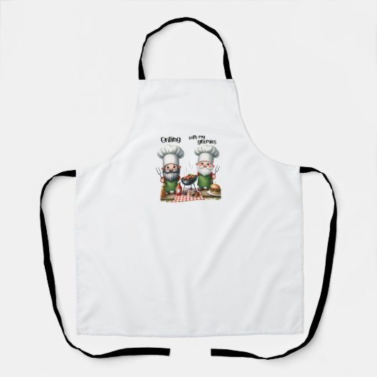 Tablier Griller Avec Mes Gnomes (Recto)