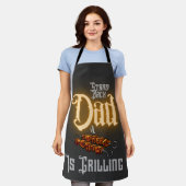 Tablier Griller Drôle Citation Stand Back Papa Grill (Porté)