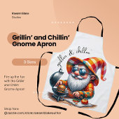 Tablier Grillin' et Chillin' Gnome Apron