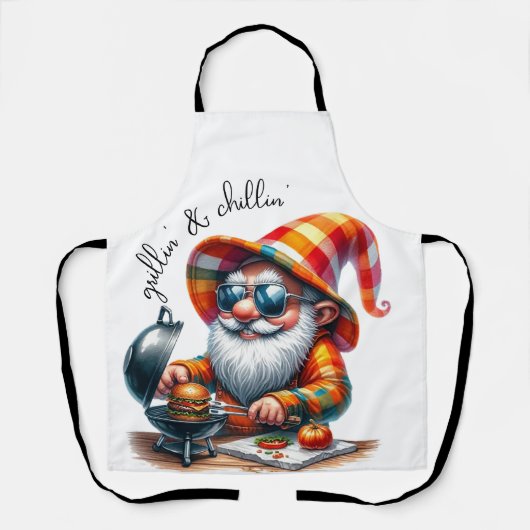 Tablier Grillin' et Chillin' Gnome Apron (Recto)