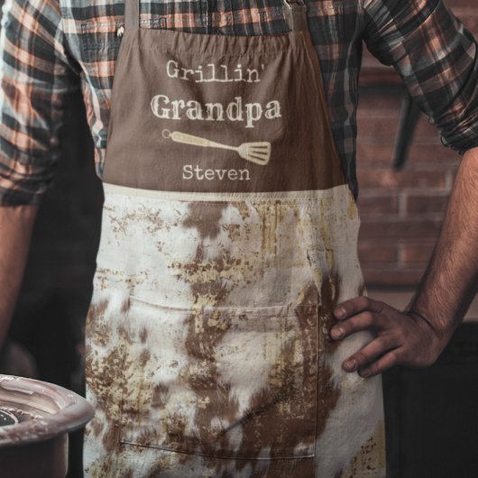 Tablier Grillin" Grand-pa Cowhide Western Custom