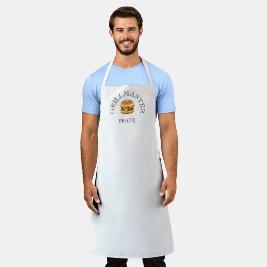 TABLIER GRILLMASTER HAMBURGER PERSONNALISÉ APRON (Porté)