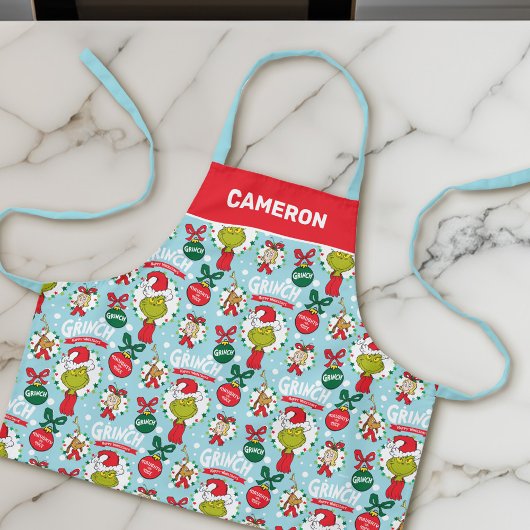 Tablier Grinch | Motif Joyeuses Fêtes