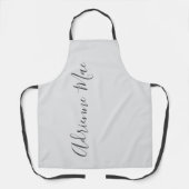 Tablier Gris argenté tout simplement personnalisé (Recto)