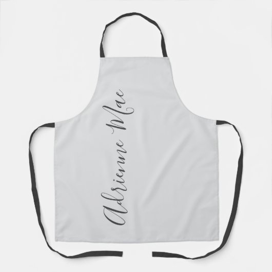 Tablier Gris argenté tout simplement personnalisé (Recto)