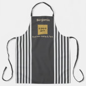 Tablier Gris et blanc personnalisés (Recto)