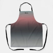 Tablier Gris, rose, dégradé noir, Ombre. (Recto)