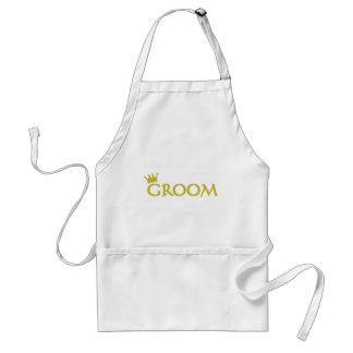 Tablier groom avec icône de couronne