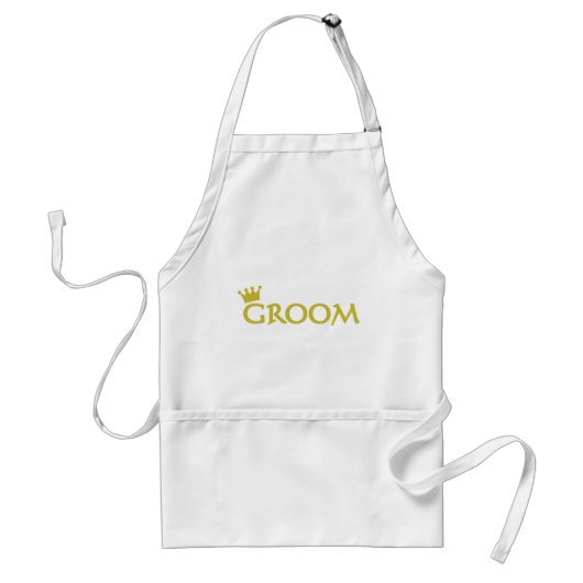Tablier groom avec icône de couronne (Devant)