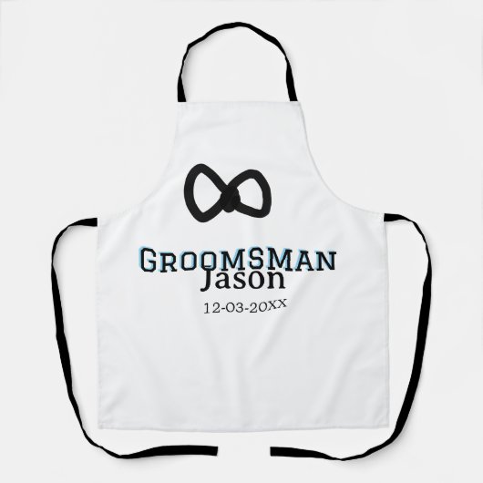 Tablier Groom Squad groomsman bachelorparty ajouter le nom (Recto)