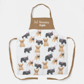 Tablier Groomer pour animaux de compagnie personnalisé Tan (Recto)