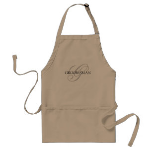 Tablier Groomsman Mariage Monogramme