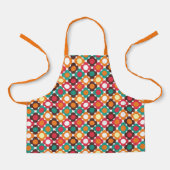 Tablier Groovy 70s Retro Flower Pattern | Bold Boho Floral (Recto)