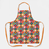 Tablier Groovy 70s Retro Flower Pattern | Bold Boho Floral (Recto)